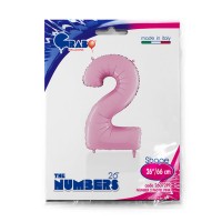 Фольгированный шар цифра розовая пастель 26" арт. 3207-2309