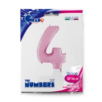 Фольгированный шар цифра розовая пастель 26" арт. 3207-2311