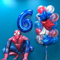Гелиевые шары, композиция для мальчика "Спайдермен" арт. 0268