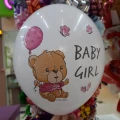 Кулька латексна 35 см - 14" з принтом "Baby girl" арт. 3033