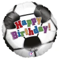 Фольгована кулька "Футбольний м'яч" Нappy birthday 18"  арт. 3202-0354
