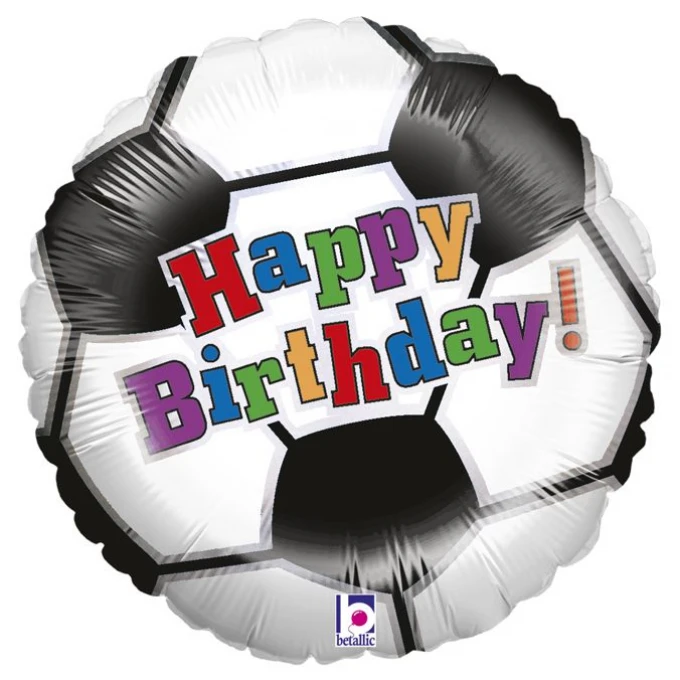 Фольгована кулька "Футбольний м'яч" Нappy birthday 18"  арт. 3202-0354