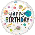 Фольгована кулька "Нappy birthday Космічна галактика" 18" арт. 3202-0596