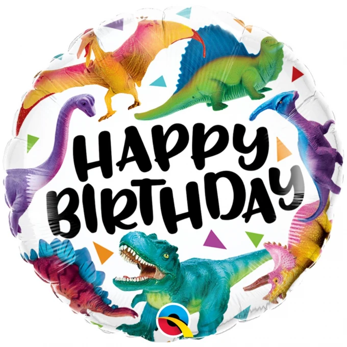 Фольгована кулька "Нappy birthday світ динозаврів" 18" арт. 3202-1063