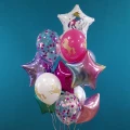 Гелієві кульки, композиція "Райдужний дощ" арт. 0162
