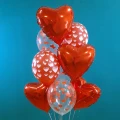 Гелієві кульки, композиція "Обожнюю" арт. 0171
